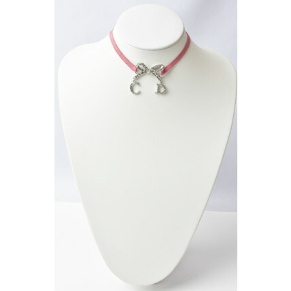 Christian Dior Dior Pink Silver Rhinestone Necklace Choker - Picture 5 of 7